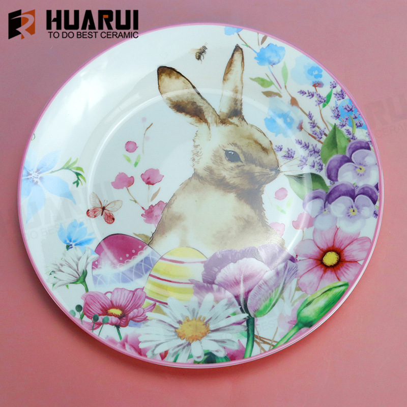田园风兔子系列陶瓷盘